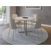 MESA ARCADIA REDONDA 1080 OFFWHITE FOSCO CHAMPANHE