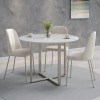 MESA ARCADIA REDONDA 1080 OFFWHITE FOSCO CHAMPANHE