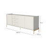 BUFFET JASPER OFFWHITE FOSCO DOURADO