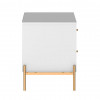MESA CABECEIRA JASPER BRANCO GLOSS DOURADO