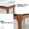 MESA ADDAR 1 35 C  VIDRO OFFWHITE FOSCO NATURAL