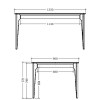 MESA ADDAR 1 35 C  VIDRO OFFWHITE FOSCO NATURAL