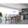 MESA ADDAR 1 8 C  VIDRO OFFWHITE FOSCO NATURAL