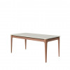 MESA ADDAR 1 8 C  VIDRO OFFWHITE FOSCO NATURAL