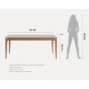 MESA ADDAR 1 8 C  VIDRO OFFWHITE FOSCO NATURAL