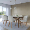 MESA ADDAR 1 8 C  VIDRO OFFWHITE FOSCO NATURAL