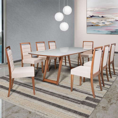 MESA JANTAR SEMI OVAL MAD5341 170X110 VD OFF WHITE