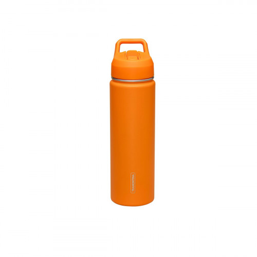 GARRAFA TERMICA ACO INOX C CANUDO 0 65L LARANJA