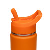 GARRAFA TERMICA ACO INOX C CANUDO 0 65L LARANJA