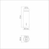 GARRAFA TERMICA ACO INOX C CANUDO 0 65L PRETO