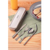 CONJUNTO TALHERES ACO INOX C ESTOJO POLIPROPILENO