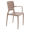 CADEIRA PLASTICA MONOBLOCO COM BRACOS SAFIRA CAMUR
