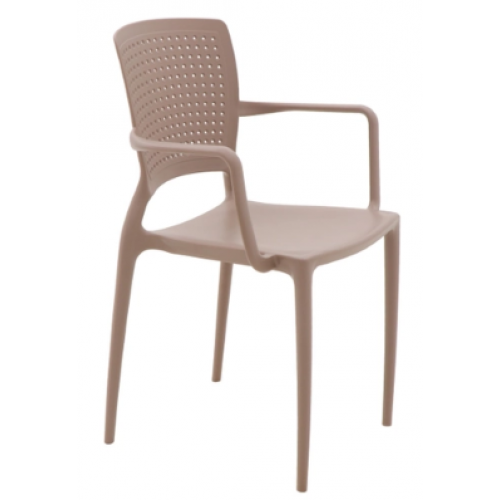 CADEIRA PLASTICA MONOBLOCO COM BRACOS SAFIRA CAMUR
