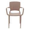 CADEIRA PLASTICA MONOBLOCO COM BRACOS SAFIRA CAMUR
