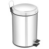 LIXEIRA ACO INOX C PEDAL BRASIL 12L