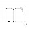 LIXEIRA INOX C  PEDAL BRASI 30 LIT