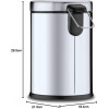 LIXEIRA COM PEDAL E BALDE 3L INOX