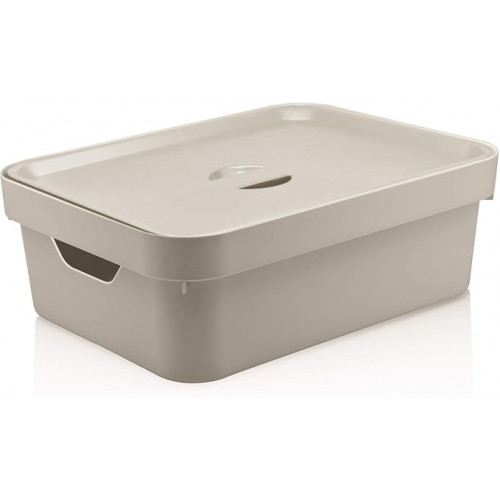 CAIXA ORGANIZADORA  CUBE M C/TAMPA BEGE FECH