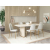 MESA LINTZ 1 8 VD OFFWHITE FOSCO TEC BEGE DOURADO