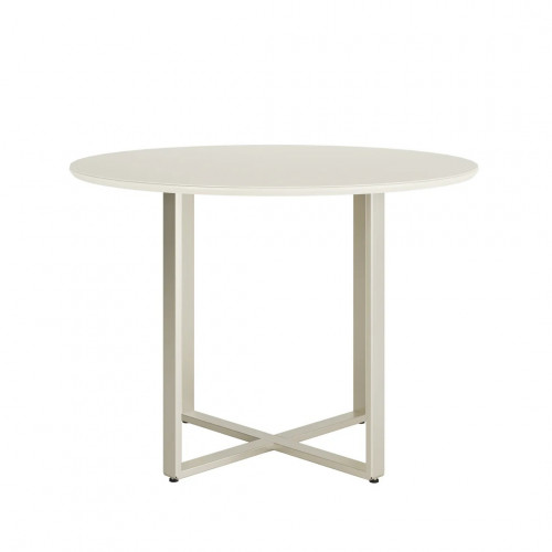 MESA ARCADIA REDONDA 1080 OFFWHITE FOSCO CHAMPANHE