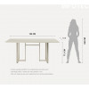 MESA ARCADIA 1 8 OFFWHITE FOSCO CHAMPANHE         