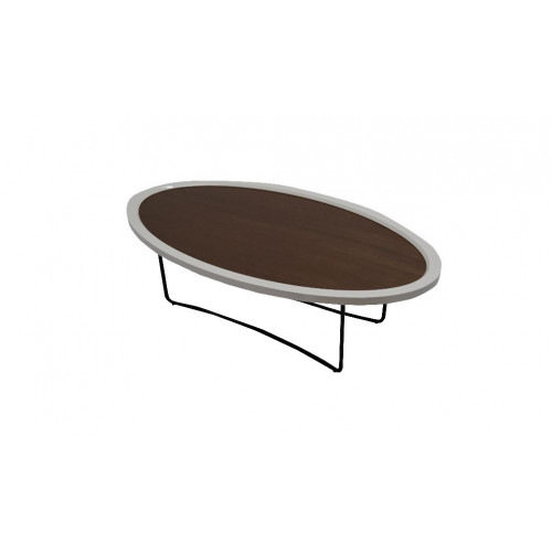 MESA CENTRO SUECIA CANELA OFF WHITE BRILHO COBRE