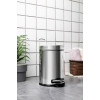 LIXEIRA INOX COM PEDAL BALDE 12L