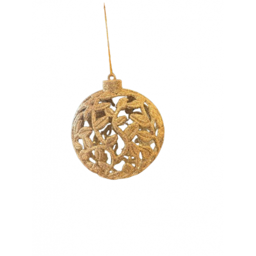BOLA NATALINA MISTY BOX C2 10CM DOURADO